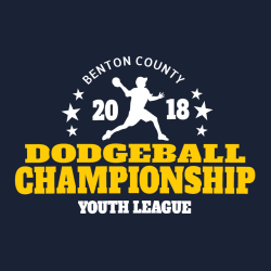 Dodgeball Championship Youth League Benton County - Dodgeball T-shirt Design T-Shirt Design - 3221