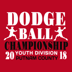 Ball Dodge Championship Putnam County Youth Division - Dodgeball T-shirt Design T-Shirt Design - 322