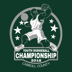 Youth Dodgeball Championship Carroll County - Dodgeball T-shirt Design T-Shirt Design - 3216