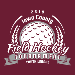 Field Hockey Tournament Iowa County -  Youth League - Field Hockey T-shirt Design T-Shirt Design - 3