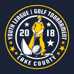 Golf Tournament Lake County Youth League T-Shirt Design - 2940