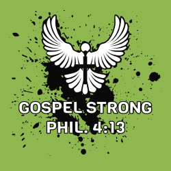 Gospel Strong Phil. 4:13 - Christian T-shirt Design T-Shirt Design - 3905
