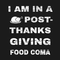 I Am In A Post- Thanks Giving Food Coma - Thanksgiving T-shirts
