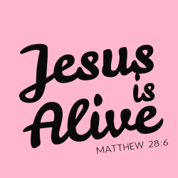 Jesus Is Alive Matthew 28:6 - Christian T-shirt Design T-Shirt Design - 3844