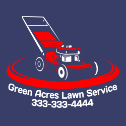 Green Acres Lawn Service - Landscaping T-shirt Design T-Shirt Design - 3322