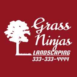 Grass Ninjas Landscaping - Landscaping T-shirt Design T-Shirt Design - 3305