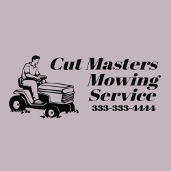 Cut Masters Mowing Service - Landscaping T-shirt Design T-Shirt Design - 3319