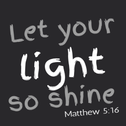 Let Your Light So Shine Matthew 5:16 - Christian T-shirt Design T-Shirt Design - 3854