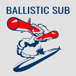 Ballistic Sub - Navy T-shirt Design T-Shirt Design - 4209