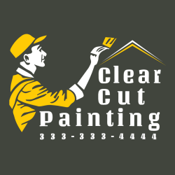 Clear Cut Painting 333-333-4444 - Painting T-shirt Design T-Shirt Design - 3329