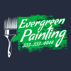 Evergreen Painting 333-333-4444 - Painting T-shirt Design T-Shirt Design - 3335