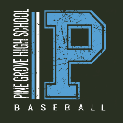 Pine Grove High School Baseball - Baseball T-shirts Design T-Shirt Design - 4032