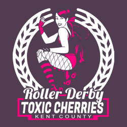 Toxic Cherries Kent County Roller Derby - Roller Derby T-shirt Design T-Shirt Design - 2993