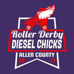 Roller Derby Allen County Diesel Chicks - Roller Derby T-shirt Design T-Shirt Design - 3008