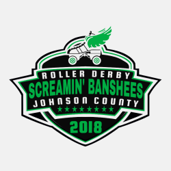 Roller Derby Screamin' Banshees Johnson County - Roller Derby T-shirt Design T-Shirt Design - 3010