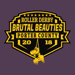 Roller Derby Brutal Beauties Porter County - Roller Derby T-shirt Design T-Shirt Design - 3011
