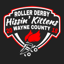 Roller Derby Hissin' Kittens Wayne County - Roller Derby T-shirt Design T-Shirt Design - 3012