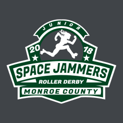 Space Jammers Monroe County Junior Roller Derby - Roller Derby T-shirt Design T-Shirt Design - 2994