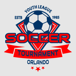 Soccer Orlando Tournament Youth League - Soccer T-shirt Design T-Shirt Design - 1943