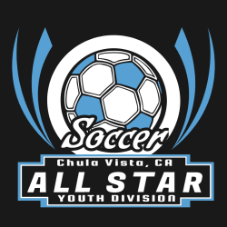 Soccer All Star Chula Vista, Ca - Soccer T-shirt Design T-Shirt Design - 2853