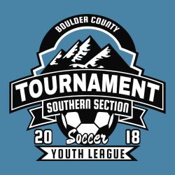 Boulder County Tournament Southern Section Youth League - Soccer T-shirt Design  T-Shirt Design - 28