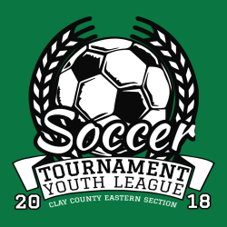 Soccer Tournament Youth League Clay County Eastern Section - Soccer T-shirt Design T-Shirt Design - 