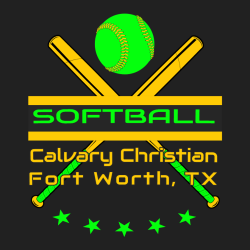 Softball Calvary Christian Fort Worth, Tx - Softball T-shirt Design T-Shirt Design - 1967
