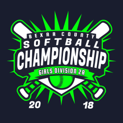 Bexar County Softball Championship - Softball T-shirt Design T-Shirt Design - 2719