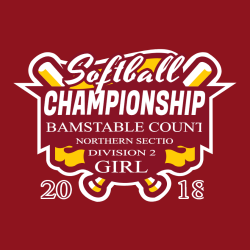 Bamstable County Softball Championship - Softball T-shirt Design T-Shirt Design - 2711
