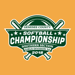 Genesee County Softball Championship - Softball T-shirt Design T-Shirt Design - 2714