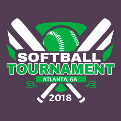 Softball Tournament Atlanta, Ga - Softball T-shirt Design T-Shirt Design - 2690