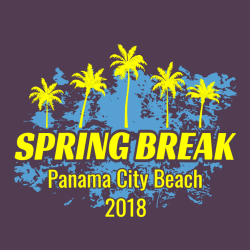 Spring Break Panama City Beach T-Shirt Design - 3645