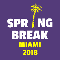 Spring Break Miami T-Shirt Design - 3640