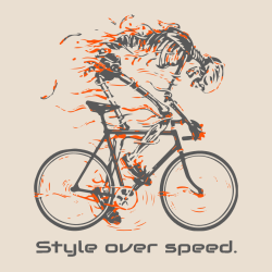 Style Over Speed - Biking T-shirt Design T-Shirt Design - 2143