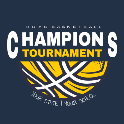 Tournament Boys Basketball - Basketball T-shirt Design T-Shirt Design - 1351