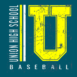 Baseball Union High School - Baseball T-shirt Design T-Shirt Design - 4029