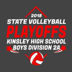State Volleyball Playoffs - Volleyball T-shirt Design T-Shirt Design - 2784