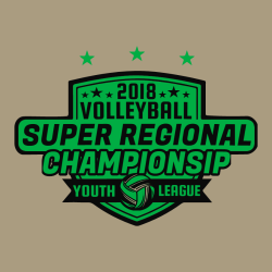 Super Regional Championsip Volleyball Youth League - Volleyball T-shirt Design T-Shirt Design - 2773