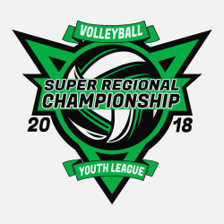 Super Regional Championship Volleyball Youth League - Volleyball T-shirt Design T-Shirt Design - 277