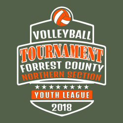 Volleyball Tournament Forrest County Northern Section Youth League - Volleyball T-shirt Design T-Shi