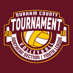 Durham County Tournament Volleyball Northern Section Youth League - Volleyball T-shirt Design T-Shir