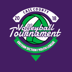 Tournament Volleyball Eastern Section Youth League - Volleyball T-shirt Design T-Shirt Design - 2766