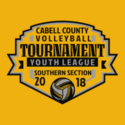 Cabell County Volleyball Tournament Youth League - Volleyball T-shirt Design T-Shirt Design - 2769