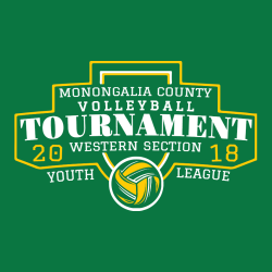 Monongalia County Tournament Volleyball Youth League - Volleyball T-shirt Design T-Shirt Design - 27