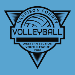Harrison County Volleyball Tournament Western Section Youth League - Volleyball T-shirt Design T-Shi