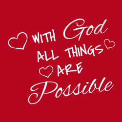 With God all things are possible - Christian T-shirts Design T-Shirt Design - 3824