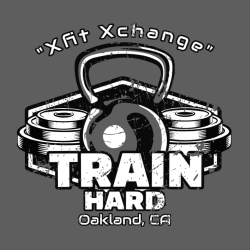 Train Hard Oakland, Ca "xfit Xchange" - Workout T-shirt Design T-Shirt Design - 4293