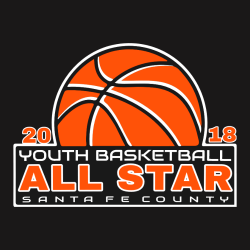 Youth Basketball All Star Santa Fe County - Basketball T-shirt Design T-Shirt Design - 2636