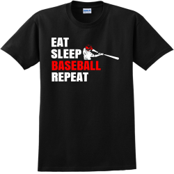 Eat Sleep Baseball Repeat T-shirt Design T-Shirt Design - 877
