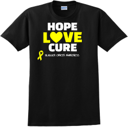 Hope Love Cure Bladder Cancer Awareness - Cancer Awareness T-shirt Design T-Shirt Design - 1105